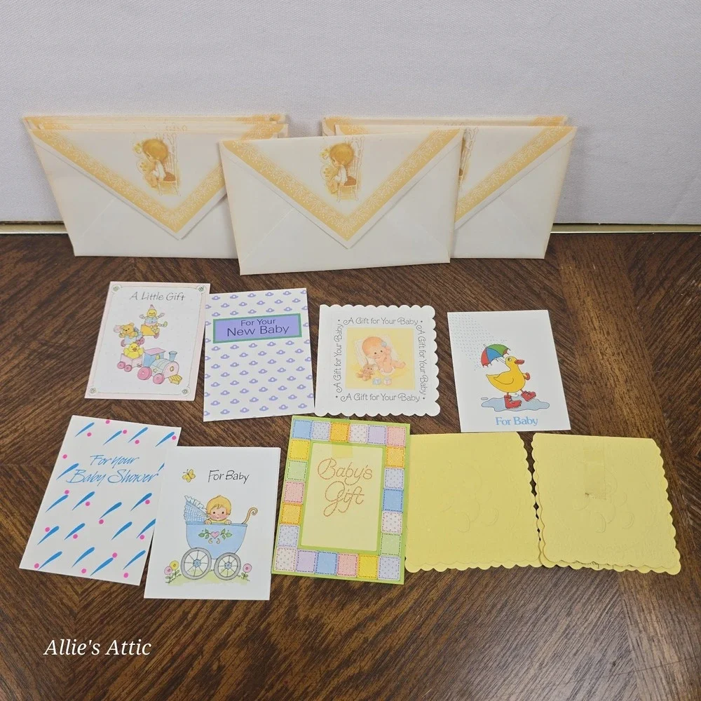 40+‎ Vintage Baby Girls Kids Greeting Cards Shower 80s Ephemera Crafts Used Lot